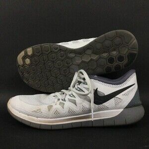 Nike Free 5.0 -Women's Size 8-White/Cool Gray -Running/Jogging Shoes- 642199-102